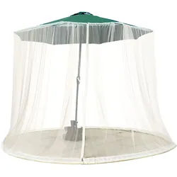 XDeer Moskitonetz Schirmmückennetz,Terrassenschirm-Netz,Outdoor Moskitonetz, Verstellbar,mit Polyester-Netz und befüllbarer Basis weiß 300 cm x 230 cm