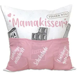 Xxxl Zierkissen , Weiß, Hellrosa , Textil , Schriftzug , Füllung: Polyester,Polyester , quadratisch , 43x43x15 cm , Textiles Vertrauen - Oeko-Tex®, Bsci , bügelfrei, pflegeleicht, formstabil , Heimtextilien, Wohntextilien, Kissen, Zierkissen