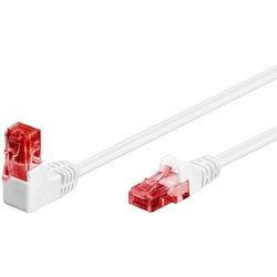 Goobay CAT 6 Patchkabel 1x 90° gewinkelt, U/UTP, weiß