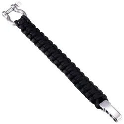 DonDon Armband DonDon Herren Survivalarmband Paracord Outdoor Armband geflochten (Packung, 1-tlg), Herren-Survivalarmband, Paracord, Outdoor-Armband schwarz