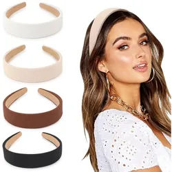 LuxusKollektion Haarreif 4er Pack breite Samtstirnbänder Damen Mädchen Boho Haarreifen