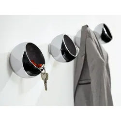 Garderobenkugel Spectra Philippi grau, Designer Carolin Pertsch, 12.7x12.7x12.1 cm