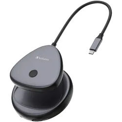 VERBATIM USB-C-Monitor-Adapter Share My Screen 4K mit Hub WDA-02