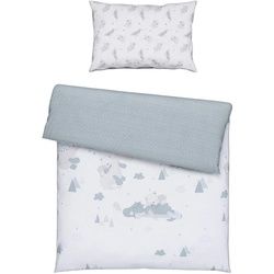 Patinio Babybettwäsche , Grau, Weiß , Textil , Tier , 100x135 cm , Textiles Vertrauen - Oeko-Tex® , pflegeleicht, atmungsaktiv, hautfreundlich, bügelleicht, schadstoffgeprüft, weiche und anschmiegsame Oberfläche , Heimtextilien, Bettwäsche & Leintücher, Kinderbettwäsche