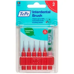 TePe Interdentalbürsten 0,5 mm rot Zahnbürste 6 St 6 St Zahnbürste