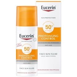 Eucerin® Photoaging Control Face Sun Fluid LSF 50 – hoher Sonnenschutz hilft gegen und reduziert Falten sichtbar Körperpflege ml Unisex