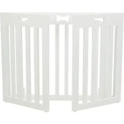 TRIXIE Absperrgitter, MDF, 3-teilig, 82–124 x 61 cm, weiß