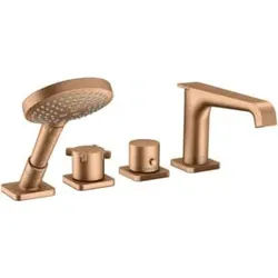 hansgrohe Fertigset Axor Citterio E 4-L-BW-Rand-Arm., m Thermostat, brush. bron