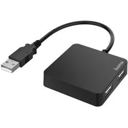Hama USB-Hub, 4 Ports, USB 2.0, 480 Mbit/s