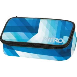 NITRO Federtasche Pencil Case XL, Federmäppchen, Schlampermäppchen, Faulenzer Box, Stifte Etui blau|schwarz