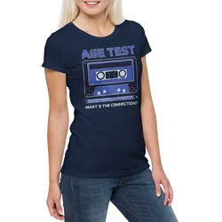 Urban Backwoods Print-Shirt Age Test Damen T-Shirt MC Cassette Kassette 80s Retro Tape Deck (1-tlg) Kassettenrekorder Vintage 80er DJ blau 3XL