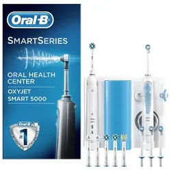Oral-B - Munddusche 'Smart 5000 + OxyJet Center' in Blau Zahnbürste 1 St
