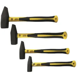 VaGo-Tools Hammer Schlosserhammer Hammer Hämmer 300/500/800/1000 4tlg Set Fiberglasstiel