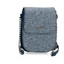 Pepe Jeans für Damen. 7605131 Maddie Handy Umhängetasche blau -13,5x17,5x4cm (OSFA), Lässig, Polyester, Marine