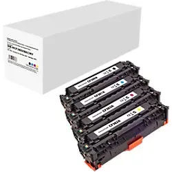 CF380X/CF381A/CF383A/CF382A Kompatible HP Tonerkartuschen Schwarz, Cyan, Magenta, Gelb 4er-Pack