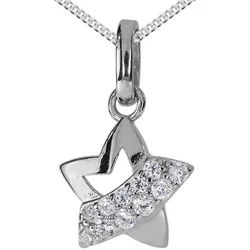 OSTSEE-SCHMUCK Kette mit Anhänger Ostsee-Schmuck Kette mit Anhänger Stern Kette mit Anhänger Stern (2-tlg) silberfarben 50 cm