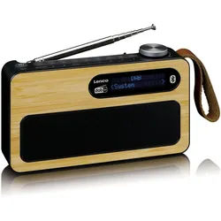 PDR-040 Bluetooth DAB+, FM Tragbar Radio (Bambus, Schwarz) (Versandkostenfrei)