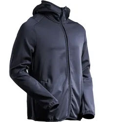 Kapuzen-Fleecejacke "22586-608" Customized - S - schwarzblau