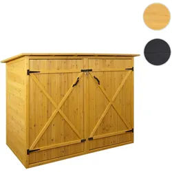 1er-Fahrradgarage HWC-H60, Fahrradbox Geräteschuppen Gerätehaus, MVG abschließbar 152x184x98cm ~ bra