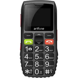 artfone C1+ Senioren Handy ohne Vertrag mit Notruftaste Rentnerhandy Seniorenhandy (Große Tasten, 10 Tage Akkulaufzeit, 100 Kontakte) schwarz