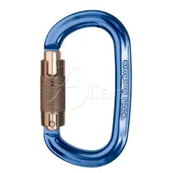 SINGING ROCK - Alukarabiner - Oval - Ozone Trilock Blau