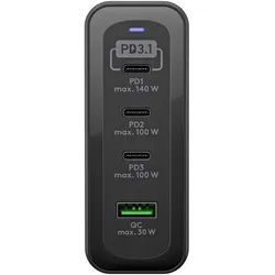 USB-CTM PD GaN Multiport-Schnellladegerät max. 240 W, schwarz