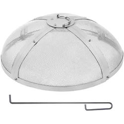 VEVOR Funkenfang für Feuerschalen φ686 x 185 mm Feuerstellengitter Funkenschutz Edelstahl Funkenhaube 2-mm-Maschenlöcher Feuerschale Funkenschutzhaube Ideal für Feuerstellen Feuerschalen und Kaminen