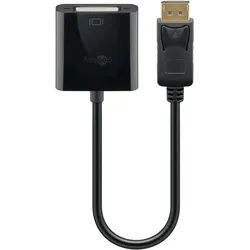 DisplayPort/DVI-D Adapterkabel 1.2, vernickelt DisplayPort-Stecker > DVI-I-Buchse Dual-Link (24+5 pin)