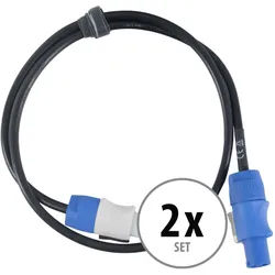 Pronomic Power Twist 1 Stromkabel 1m 2x Set