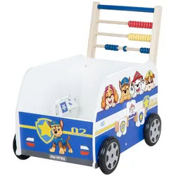 Roba Bully-Schiebebus Paw Patrol , Weiß , Holzwerkstoff , Film/Serie/TV , 34x53.5x55 cm , schadstofffrei , Spielzeug, Babyspielzeug, Lauflernwagen