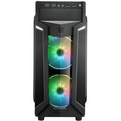 Sharkoon PC-Gehäuse SHARKOON VG6-W RGB Computer-Gehäuse Midi ATX Tower Schwarz (VG6-W RGB)