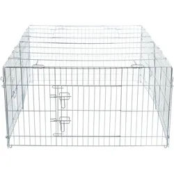 TRIXIE natura Freilaufgehege mit Abdeckung, Metall, 144 x 58 x 116 cm