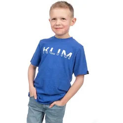 Klim Petrol Tri-Blend Kinder T-Shirt, weiss-blau, Größe L
