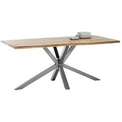SIT Tisch »TABLES & CO«, HxT: 80 x 100 cm, Holz - braun | silberfarben