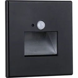 PLM 93135 - Wandeinbauleuchte Edge Quadro, 1,2W, 25lm, 2700 K, eckig, schwar