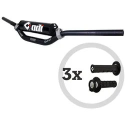 ODI Lenkerkit - CFT Pum MX + 3 Paar MX V2 Lock-On Half-Waffled Griffe, weiss