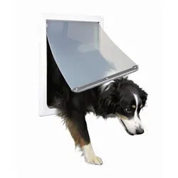 Trixie 2 Wege Freilauftür für Hunde| M bis XL, weiß