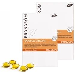 Pranarom Capsules Origan + Essence de Citron Organischer Oregano + Zitronenessenz Aromatische Widerstandskapseln