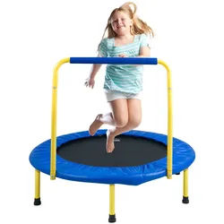 VEVOR Trampolin Gartentrampolin 810x920x920 mm, Klappabrer Trampolin Mini 60 kg Gewichtstragfähigkeit Fitness Trampolin, Kindertrampolin Kleinkind Trampolin Blau Indoor/Outdoor/Garten/Drinnen