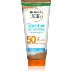 Garnier Ambre Solaire Sensitive Advanced Bräunungsmilch für empfindliche Oberhaut SPF 50+ 175 ml