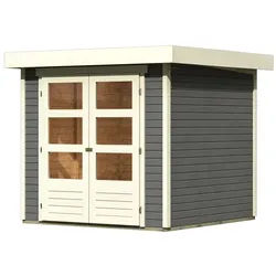 Karibu Gartenhaus Askola 2 – 19 mm-213 x 217 cm-terragrau
