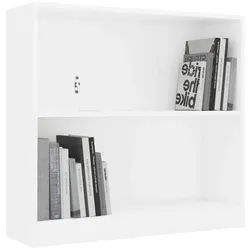 vidaXL Bücherregal NA Bücherregal Weiß 80x24x75 cm Spanplatte weiß