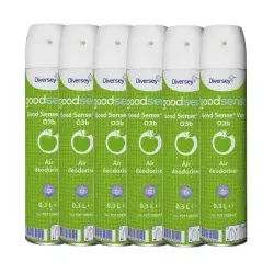 Diversey Good Sense Raumspray Vert, Apfel, Angenehmer Raumduft gegen akute Geruchsprobleme in der Umgebung, 1 Karton = 6 Sprühdosen à 300 ml