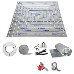 90 m2 Fußbodenheizung-Set - Tackersystem Dämmstärke 25-2 mm - Alu-Verbundrohr 16 x 2 mm DVGW