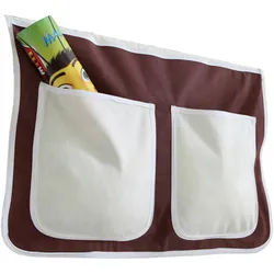 Mid.you Betttasche , Braun, Beige , Textil , Uni , 2 Fächer , 56x32x2 cm , Babymöbel & Kindermöbel, Kinderzimmer & Jugendzimmer, Kinderbettzubehör
