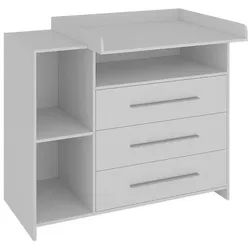 Vicco Wickelkommode Paula Weiß 110 x 93.5 cm mit Wickelaufsatz , Weiß, Weiß , Holzwerkstoff , 6 Fächer , 110x93.5x53 cm , Babymöbel, Wickelkommoden & Zubehör, Wickelkommoden