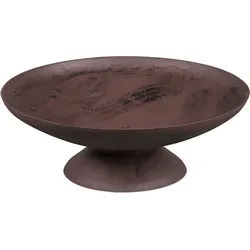 Feuerschale rusty | rund | Edelrost| Patina | mit Sockel | ca. 80 cm