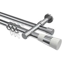 GARDINENSTANGE RUNDROHR-INNENLAUF Prestige Tanara 140 cm, 2-läufig, 20 mm Ø Chrom