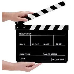 Caruba Professionele Director Clapper Black/BW (whiteboard stift) Schwarz