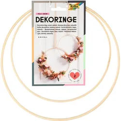 Folia Dekoobjekt Holzring Set (2 St), 2 Stück beige